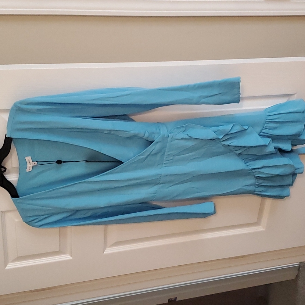 Gianni Bini Light Blue Ruffle Dress M